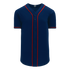 Athletic Knit Full Button Baseball Jersey with Braided Trim (BA5500)